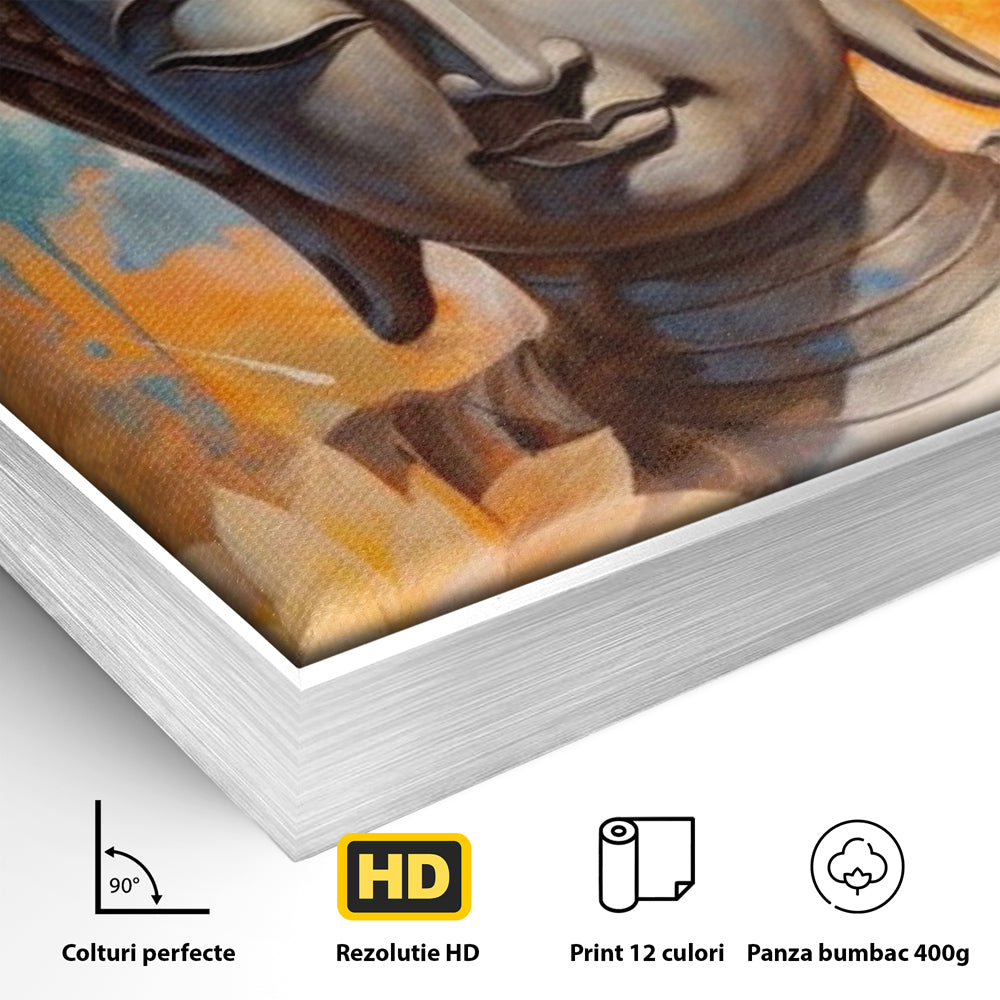 Leinwandbilder Premium LuxCanva® I139, Blumen des Lichts, Buddha, Zen, Spiritualität, Meditation, Balance, Harmonie, Erleuchtung, Blumen, Lotus, lebendige Farben, Wohnen, Schlafzimmer