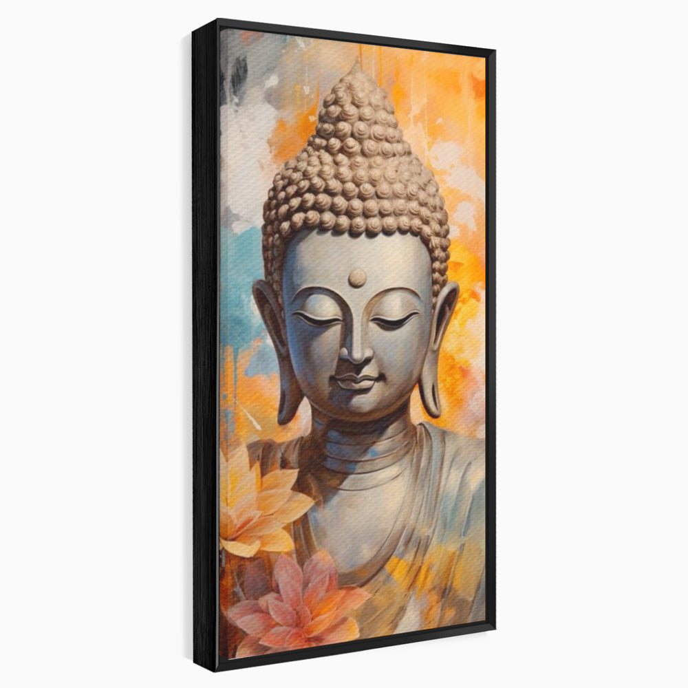 Leinwandbilder Premium LuxCanva® I139, Blumen des Lichts, Buddha, Zen, Spiritualität, Meditation, Balance, Harmonie, Erleuchtung, Blumen, Lotus, lebendige Farben, Wohnen, Schlafzimmer