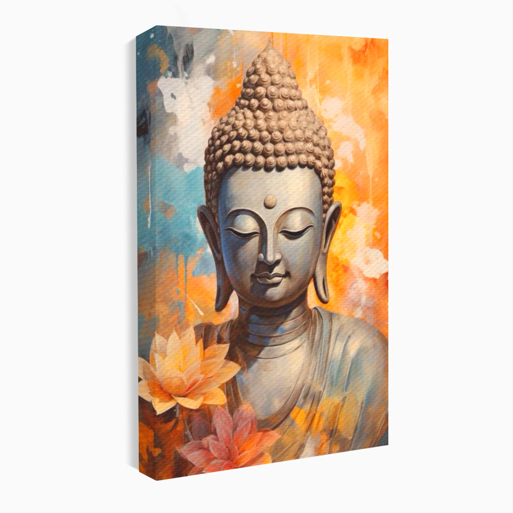 Leinwandbilder Premium LuxCanva® I139, Blumen des Lichts, Buddha, Zen, Spiritualität, Meditation, Balance, Harmonie, Erleuchtung, Blumen, Lotus, lebendige Farben, Wohnen, Schlafzimmer
