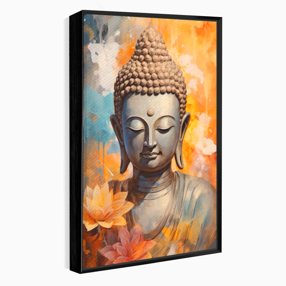 Leinwandbilder Premium LuxCanva® I139, Blumen des Lichts, Buddha, Zen, Spiritualität, Meditation, Balance, Harmonie, Erleuchtung, Blumen, Lotus, lebendige Farben, Wohnen, Schlafzimmer