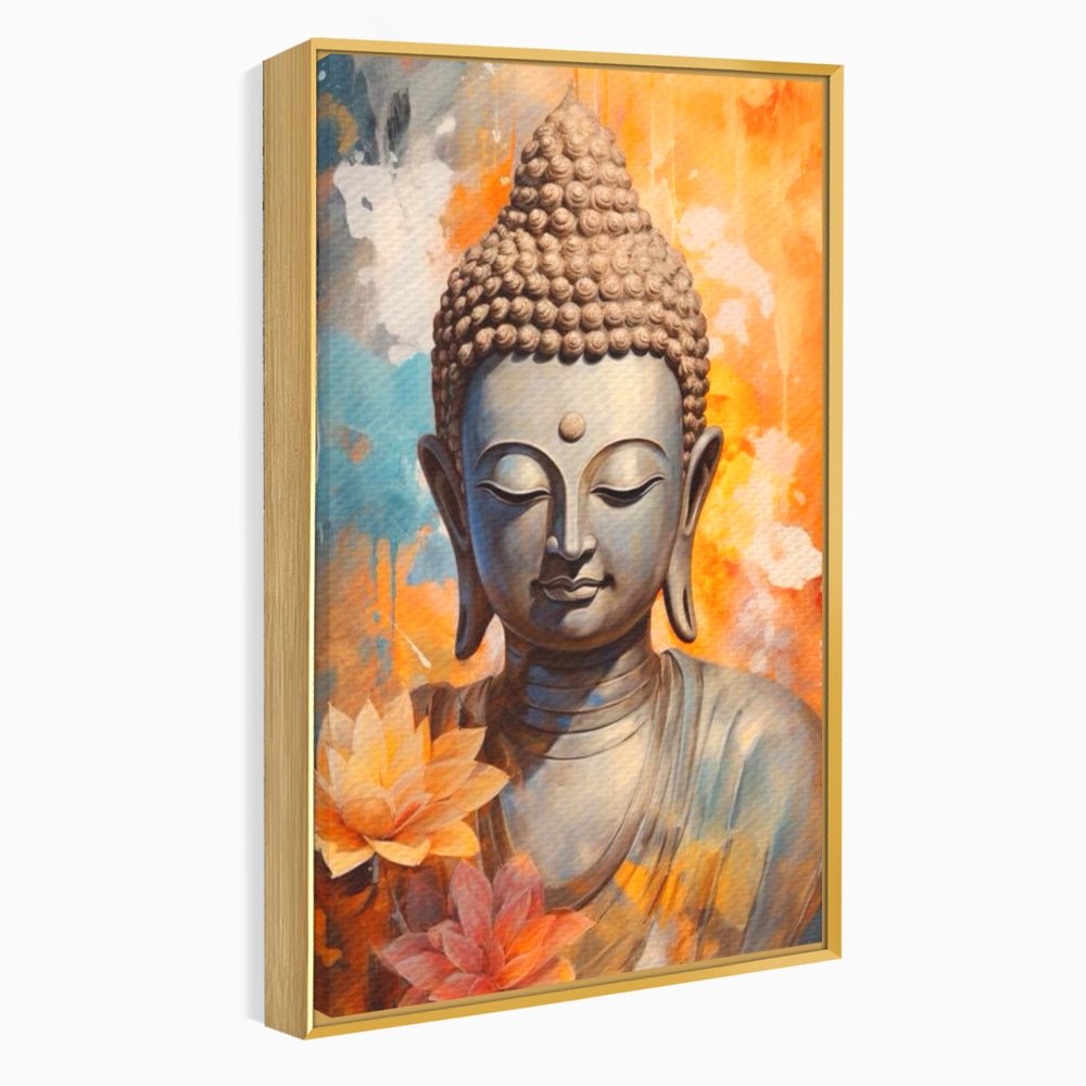 Leinwandbilder Premium LuxCanva® I139, Blumen des Lichts, Buddha, Zen, Spiritualität, Meditation, Balance, Harmonie, Erleuchtung, Blumen, Lotus, lebendige Farben, Wohnen, Schlafzimmer