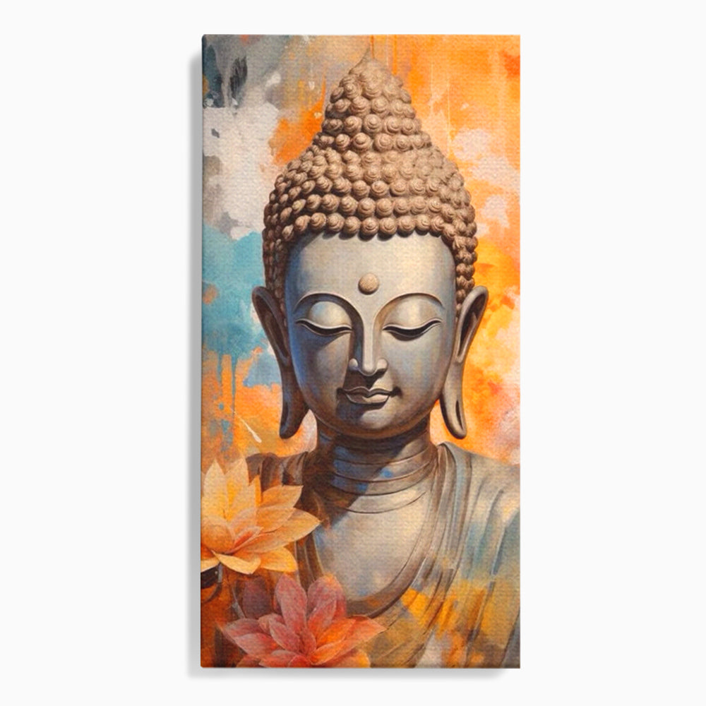 Leinwandbilder Premium LuxCanva® I139, Blumen des Lichts, Buddha, Zen, Spiritualität, Meditation, Balance, Harmonie, Erleuchtung, Blumen, Lotus, lebendige Farben, Wohnen, Schlafzimmer