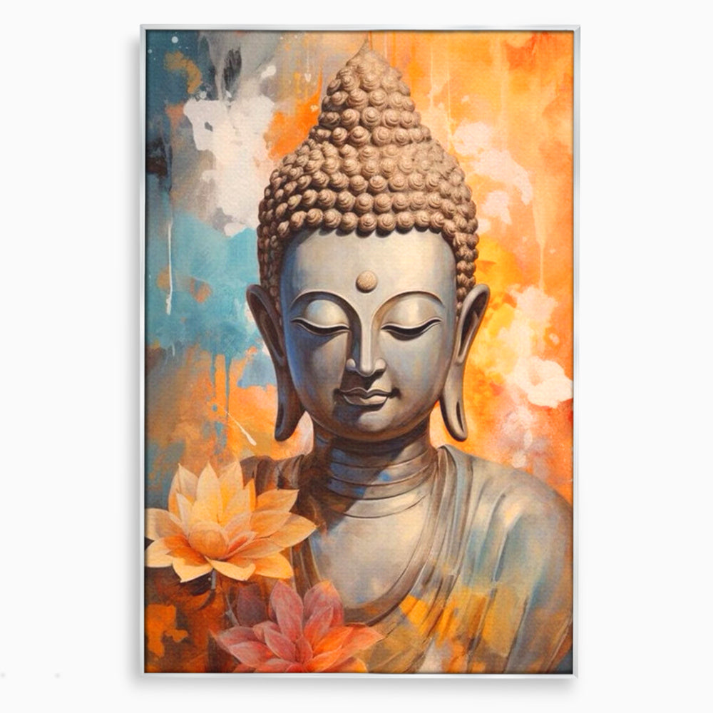 Leinwandbilder Premium LuxCanva® I139, Blumen des Lichts, Buddha, Zen, Spiritualität, Meditation, Balance, Harmonie, Erleuchtung, Blumen, Lotus, lebendige Farben, Wohnen, Schlafzimmer