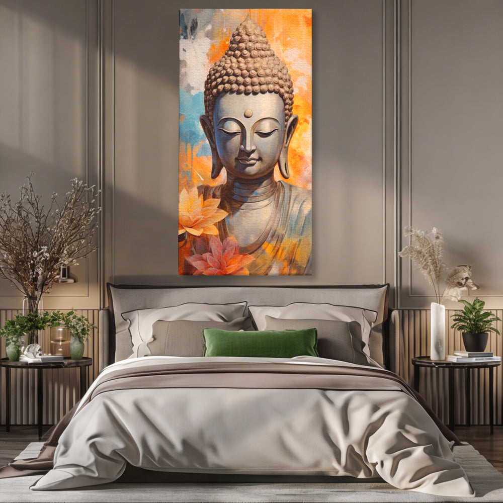 Leinwandbilder Premium LuxCanva® I139, Blumen des Lichts, Buddha, Zen, Spiritualität, Meditation, Balance, Harmonie, Erleuchtung, Blumen, Lotus, lebendige Farben, Wohnen, Schlafzimmer