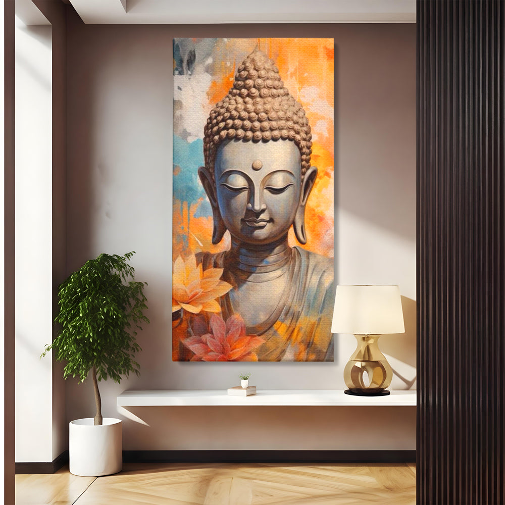 Leinwandbilder Premium LuxCanva® I139, Blumen des Lichts, Buddha, Zen, Spiritualität, Meditation, Balance, Harmonie, Erleuchtung, Blumen, Lotus, lebendige Farben, Wohnen, Schlafzimmer