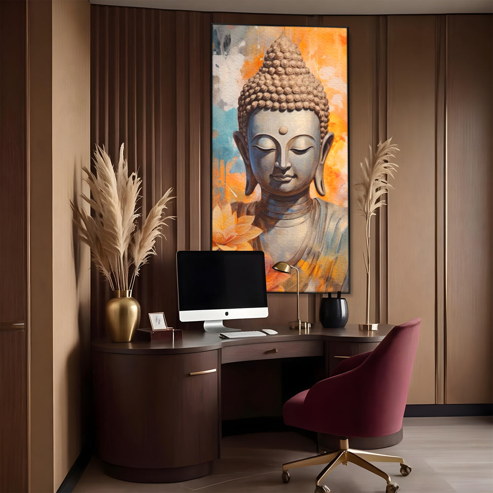 Leinwandbilder Premium LuxCanva® I139, Blumen des Lichts, Buddha, Zen, Spiritualität, Meditation, Balance, Harmonie, Erleuchtung, Blumen, Lotus, lebendige Farben, Wohnen, Schlafzimmer