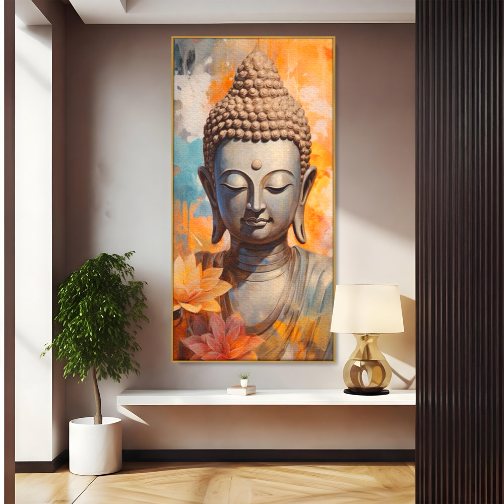 Leinwandbilder Premium LuxCanva® I139, Blumen des Lichts, Buddha, Zen, Spiritualität, Meditation, Balance, Harmonie, Erleuchtung, Blumen, Lotus, lebendige Farben, Wohnen, Schlafzimmer