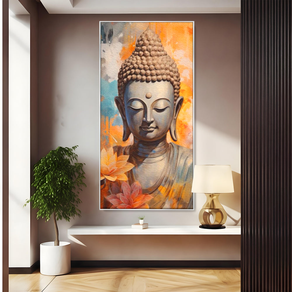 Leinwandbilder Premium LuxCanva® I139, Blumen des Lichts, Buddha, Zen, Spiritualität, Meditation, Balance, Harmonie, Erleuchtung, Blumen, Lotus, lebendige Farben, Wohnen, Schlafzimmer