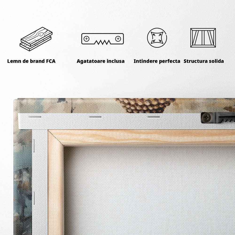 Tablou Canvas Premium LuxCanva® I140, Serenitate Abstracta. Buddha, Zen, Echilibru, Meditatie, Spiritualitate, Contemplare, Armonie, Traditie, Reflexie, Living, Dormitor
