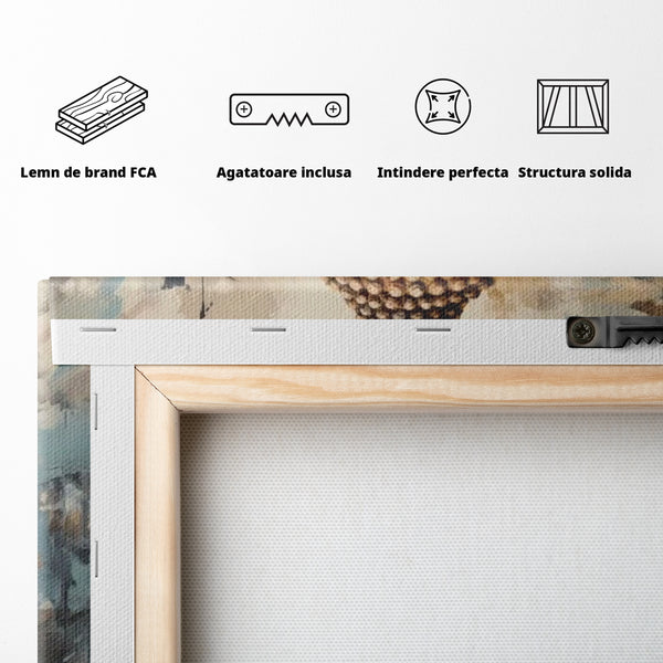 Tablou Canvas Premium LuxCanva® I140, Serenitate Abstracta. Buddha, Zen, Echilibru, Meditatie, Spiritualitate, Contemplare, Armonie, Traditie, Reflexie, Living, Dormitor