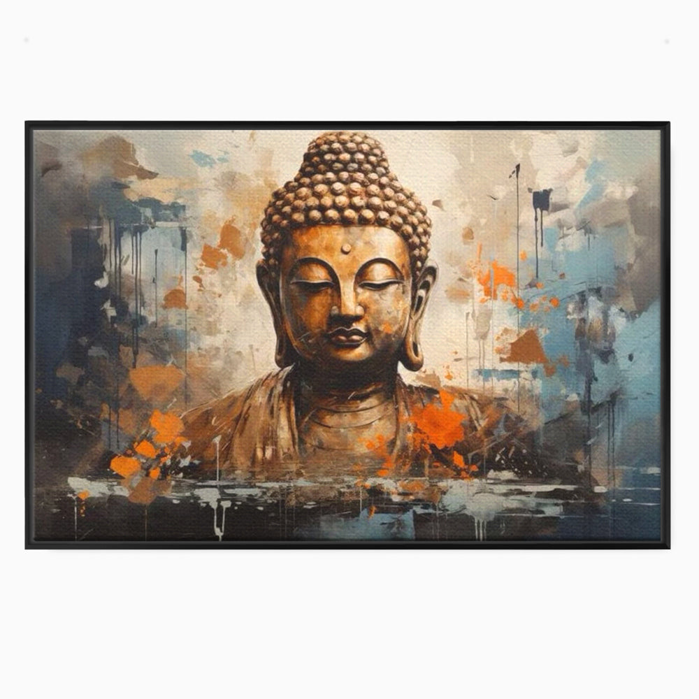 Tablou Canvas Premium LuxCanva® I140, Serenitate Abstracta. Buddha, Zen, Echilibru, Meditatie, Spiritualitate, Contemplare, Armonie, Traditie, Reflexie, Living, Dormitor
