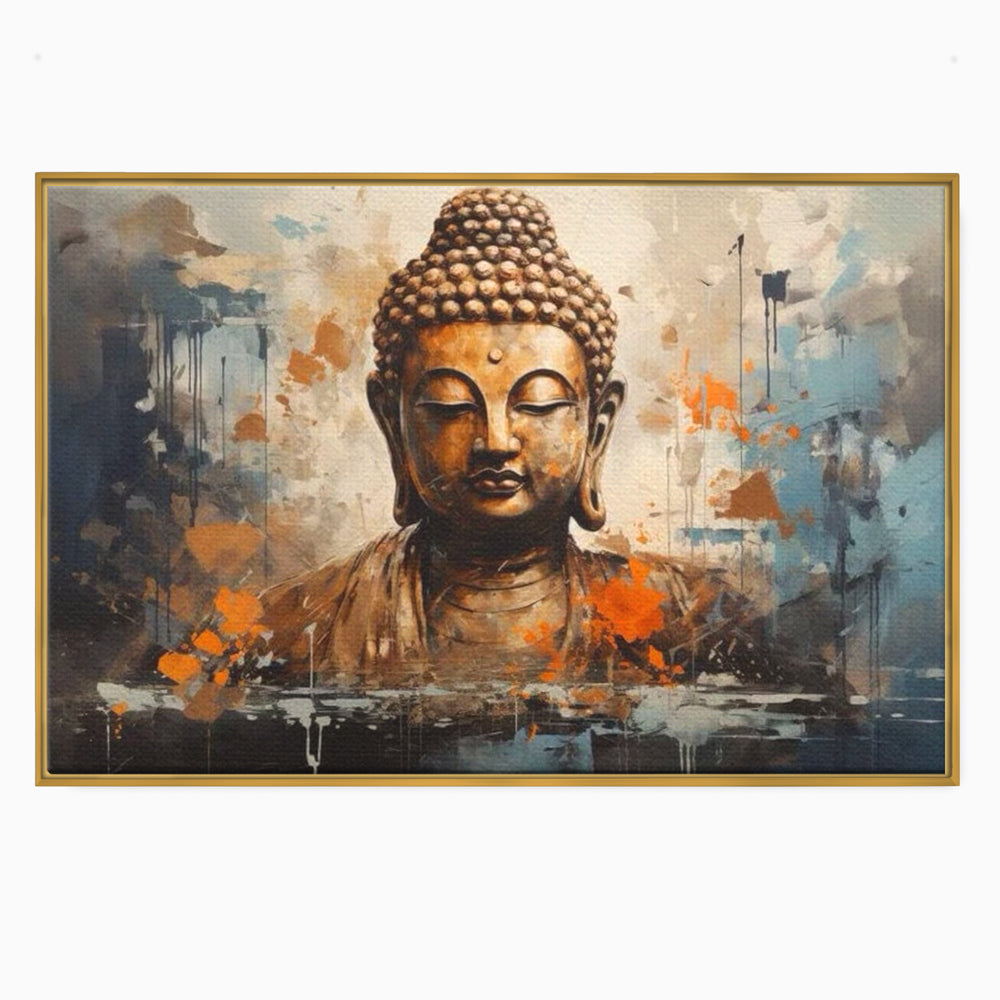Tablou Canvas Premium LuxCanva® I140, Serenitate Abstracta. Buddha, Zen, Echilibru, Meditatie, Spiritualitate, Contemplare, Armonie, Traditie, Reflexie, Living, Dormitor
