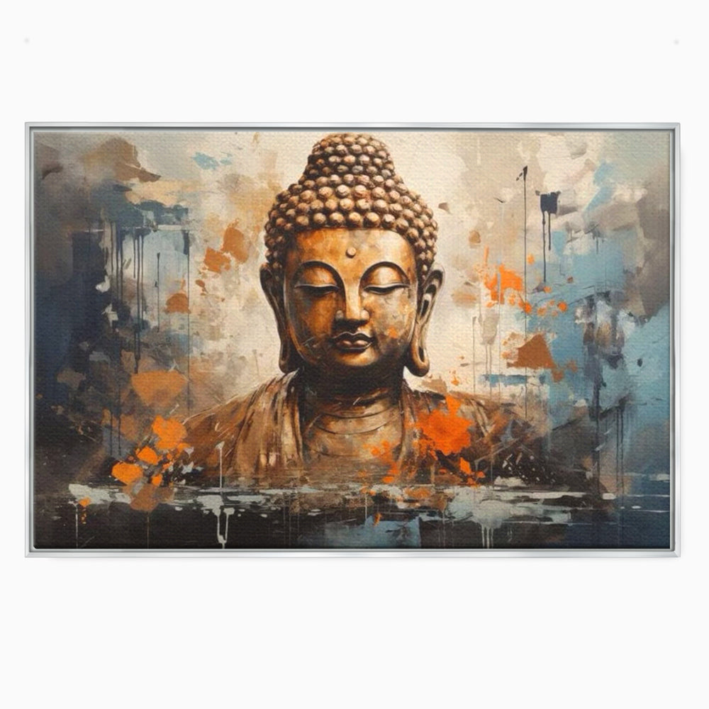 Tablou Canvas Premium LuxCanva® I140, Serenitate Abstracta. Buddha, Zen, Echilibru, Meditatie, Spiritualitate, Contemplare, Armonie, Traditie, Reflexie, Living, Dormitor