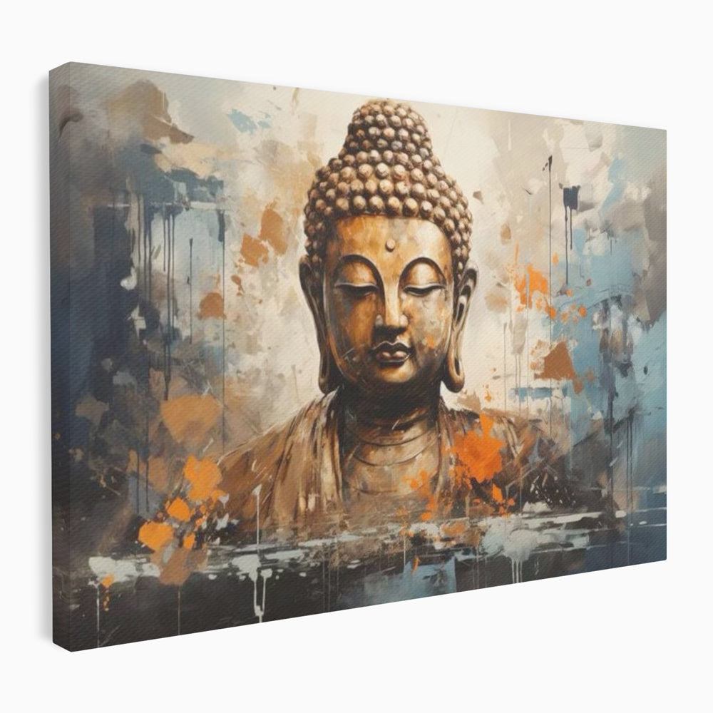 Tablou Canvas Premium LuxCanva® I140, Serenitate Abstracta. Buddha, Zen, Echilibru, Meditatie, Spiritualitate, Contemplare, Armonie, Traditie, Reflexie, Living, Dormitor