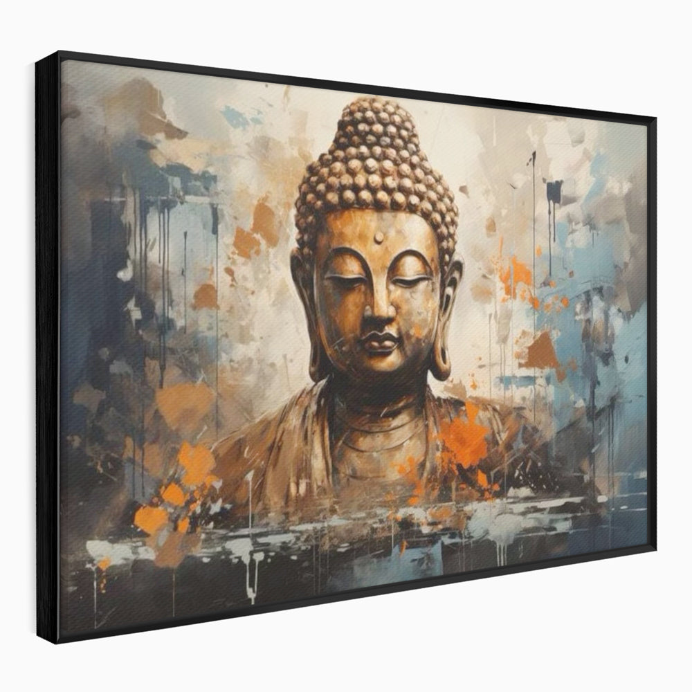 Tablou Canvas Premium LuxCanva® I140, Serenitate Abstracta. Buddha, Zen, Echilibru, Meditatie, Spiritualitate, Contemplare, Armonie, Traditie, Reflexie, Living, Dormitor