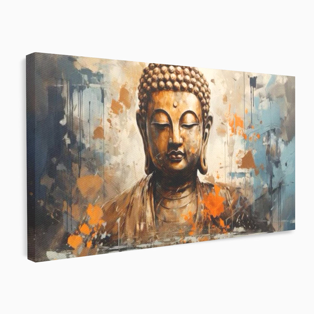Tablou Canvas Premium LuxCanva® I140, Serenitate Abstracta. Buddha, Zen, Echilibru, Meditatie, Spiritualitate, Contemplare, Armonie, Traditie, Reflexie, Living, Dormitor
