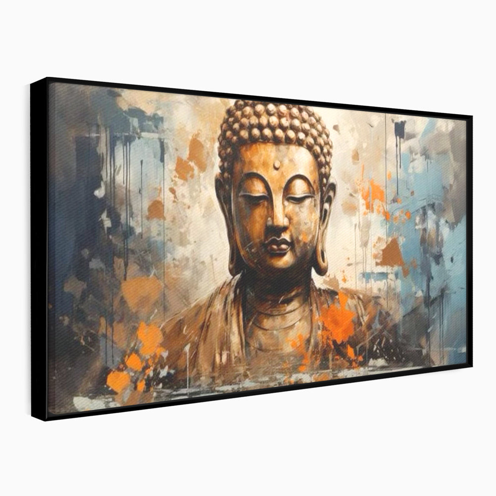 Tablou Canvas Premium LuxCanva® I140, Serenitate Abstracta. Buddha, Zen, Echilibru, Meditatie, Spiritualitate, Contemplare, Armonie, Traditie, Reflexie, Living, Dormitor