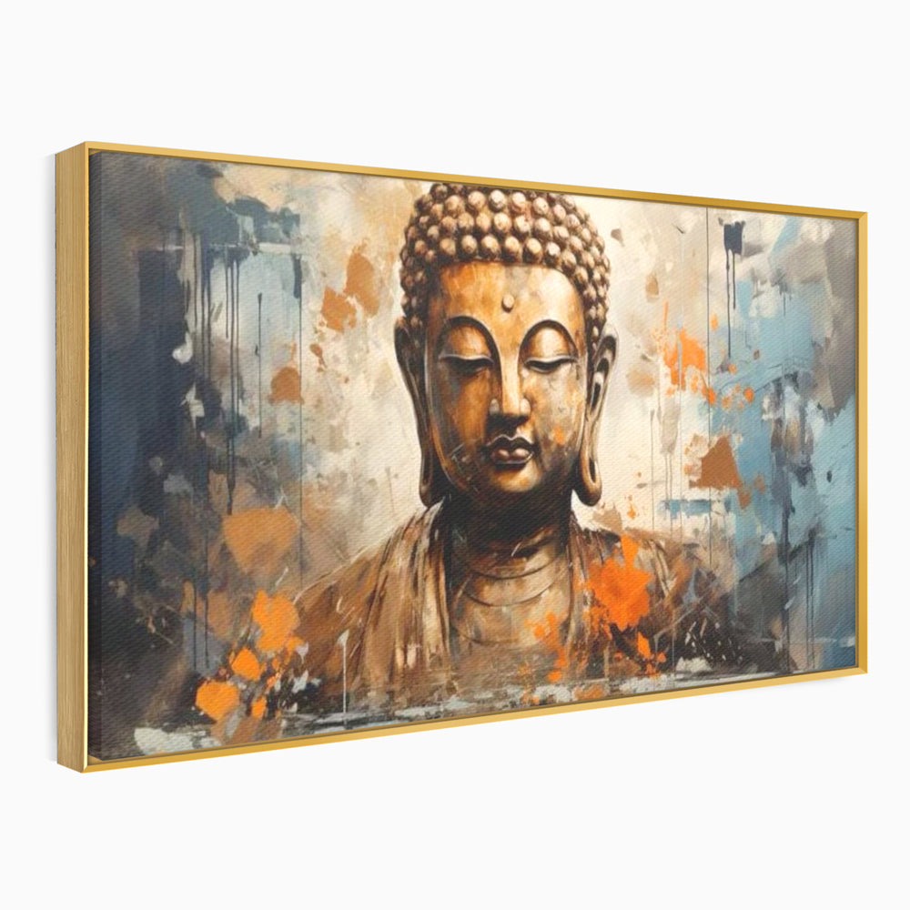 Tablou Canvas Premium LuxCanva® I140, Serenitate Abstracta. Buddha, Zen, Echilibru, Meditatie, Spiritualitate, Contemplare, Armonie, Traditie, Reflexie, Living, Dormitor