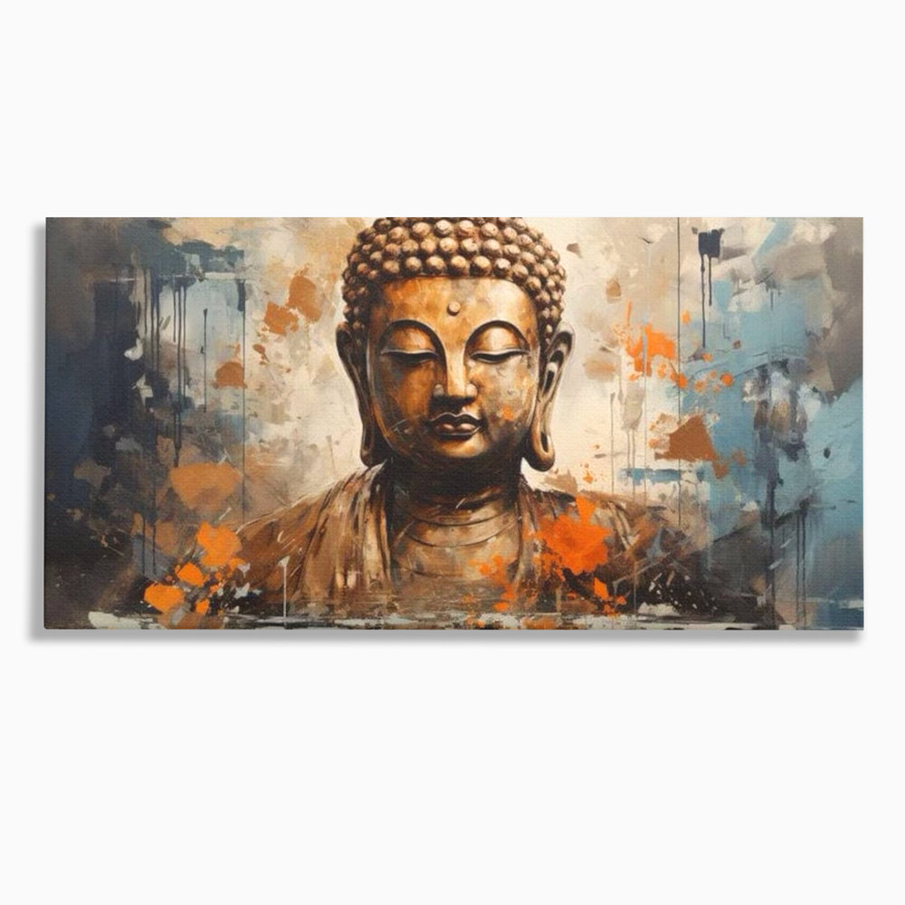Tablou Canvas Premium LuxCanva® I140, Serenitate Abstracta. Buddha, Zen, Echilibru, Meditatie, Spiritualitate, Contemplare, Armonie, Traditie, Reflexie, Living, Dormitor