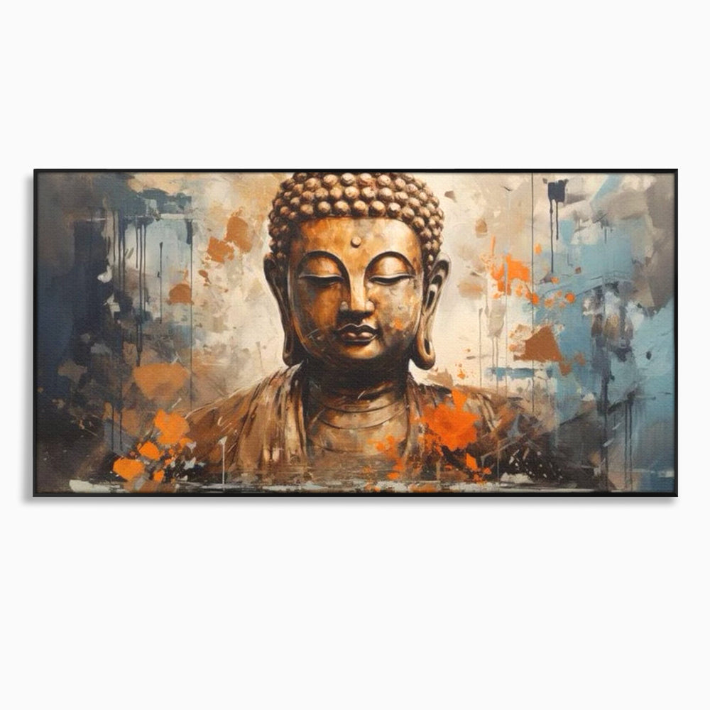 Tablou Canvas Premium LuxCanva® I140, Serenitate Abstracta. Buddha, Zen, Echilibru, Meditatie, Spiritualitate, Contemplare, Armonie, Traditie, Reflexie, Living, Dormitor
