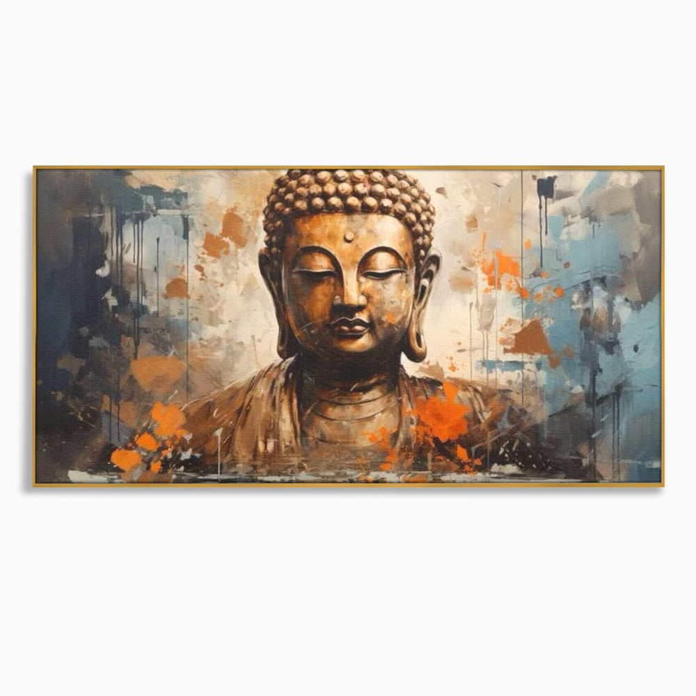 Tablou Canvas Premium LuxCanva® I140, Serenitate Abstracta. Buddha, Zen, Echilibru, Meditatie, Spiritualitate, Contemplare, Armonie, Traditie, Reflexie, Living, Dormitor