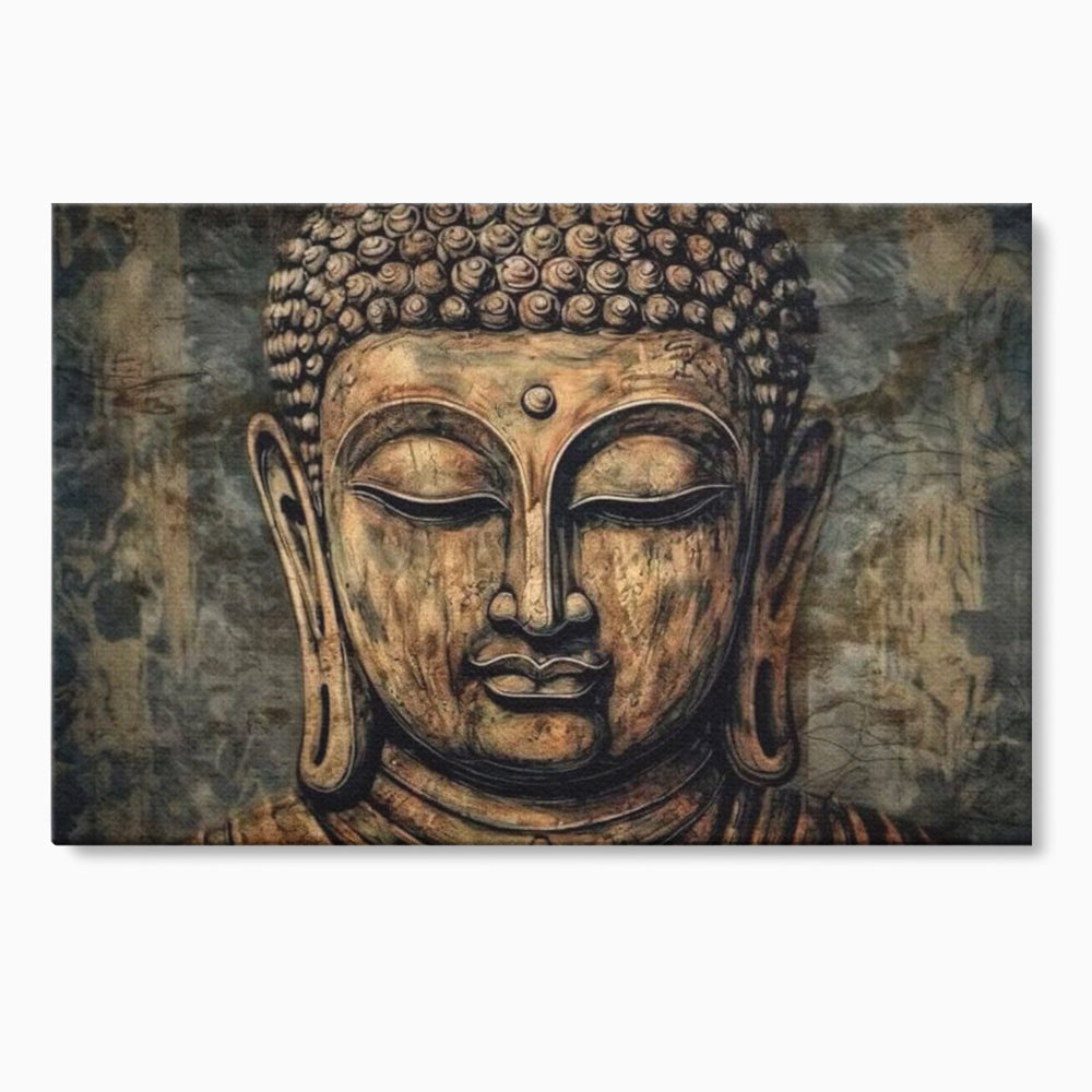 Tablou Canvas Premium LuxCanva® I142, Calm Interior, Buddha, Zen, Echilibru, Meditatie, Spiritualitate, Contemplare, Armonie, Traditie, Reflexie, Living, Dormitor