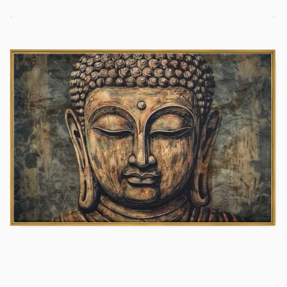 Tablou Canvas Premium LuxCanva® I142, Calm Interior, Buddha, Zen, Echilibru, Meditatie, Spiritualitate, Contemplare, Armonie, Traditie, Reflexie, Living, Dormitor