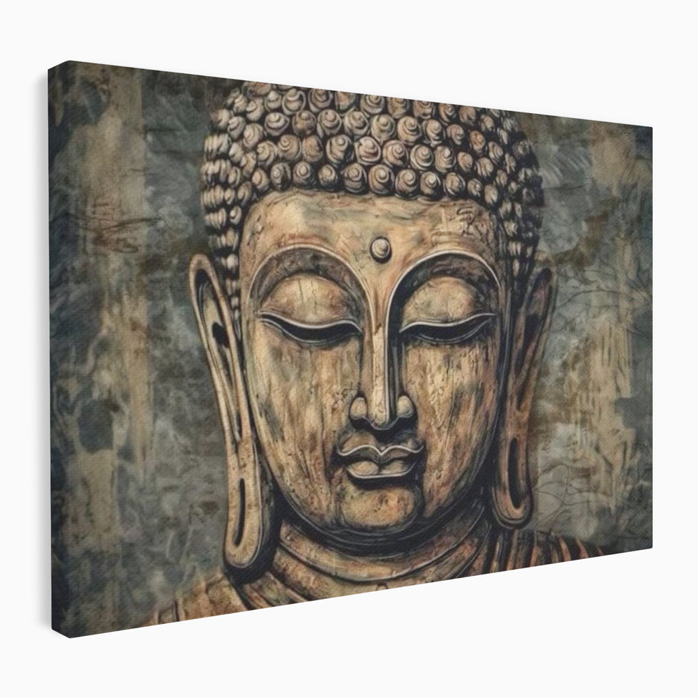 Tablou Canvas Premium LuxCanva® I142, Calm Interior, Buddha, Zen, Echilibru, Meditatie, Spiritualitate, Contemplare, Armonie, Traditie, Reflexie, Living, Dormitor