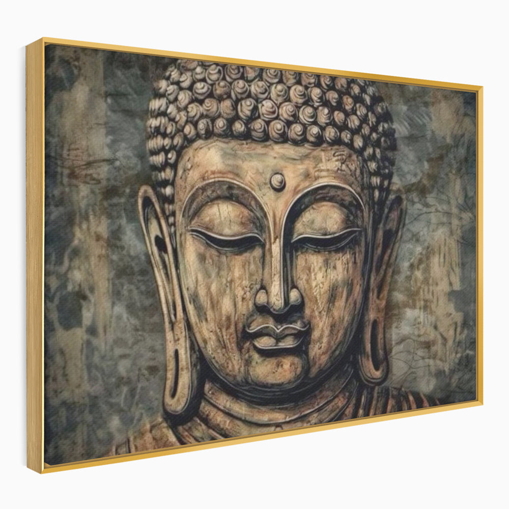 Tablou Canvas Premium LuxCanva® I142, Calm Interior, Buddha, Zen, Echilibru, Meditatie, Spiritualitate, Contemplare, Armonie, Traditie, Reflexie, Living, Dormitor