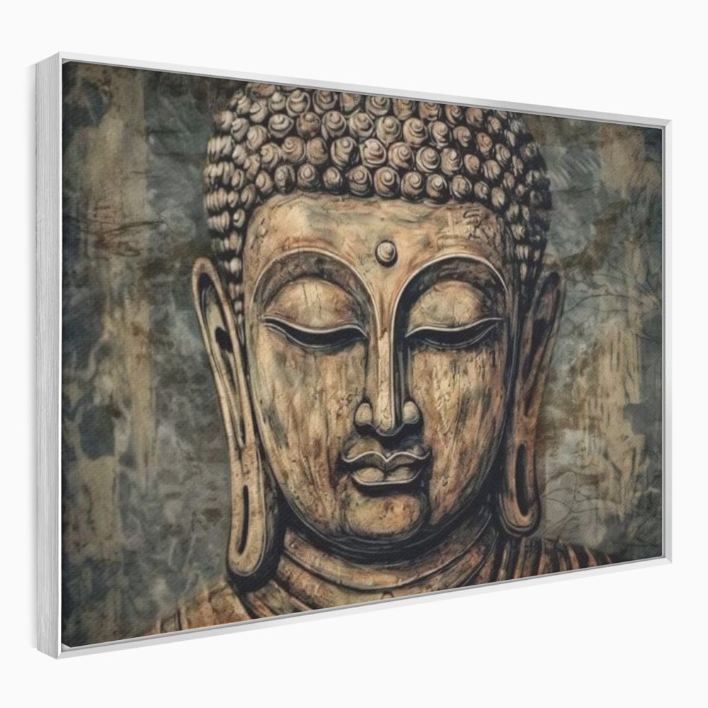 Tablou Canvas Premium LuxCanva® I142, Calm Interior, Buddha, Zen, Echilibru, Meditatie, Spiritualitate, Contemplare, Armonie, Traditie, Reflexie, Living, Dormitor