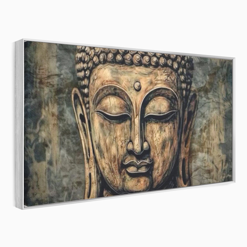 Tablou Canvas Premium LuxCanva® I142, Calm Interior, Buddha, Zen, Echilibru, Meditatie, Spiritualitate, Contemplare, Armonie, Traditie, Reflexie, Living, Dormitor