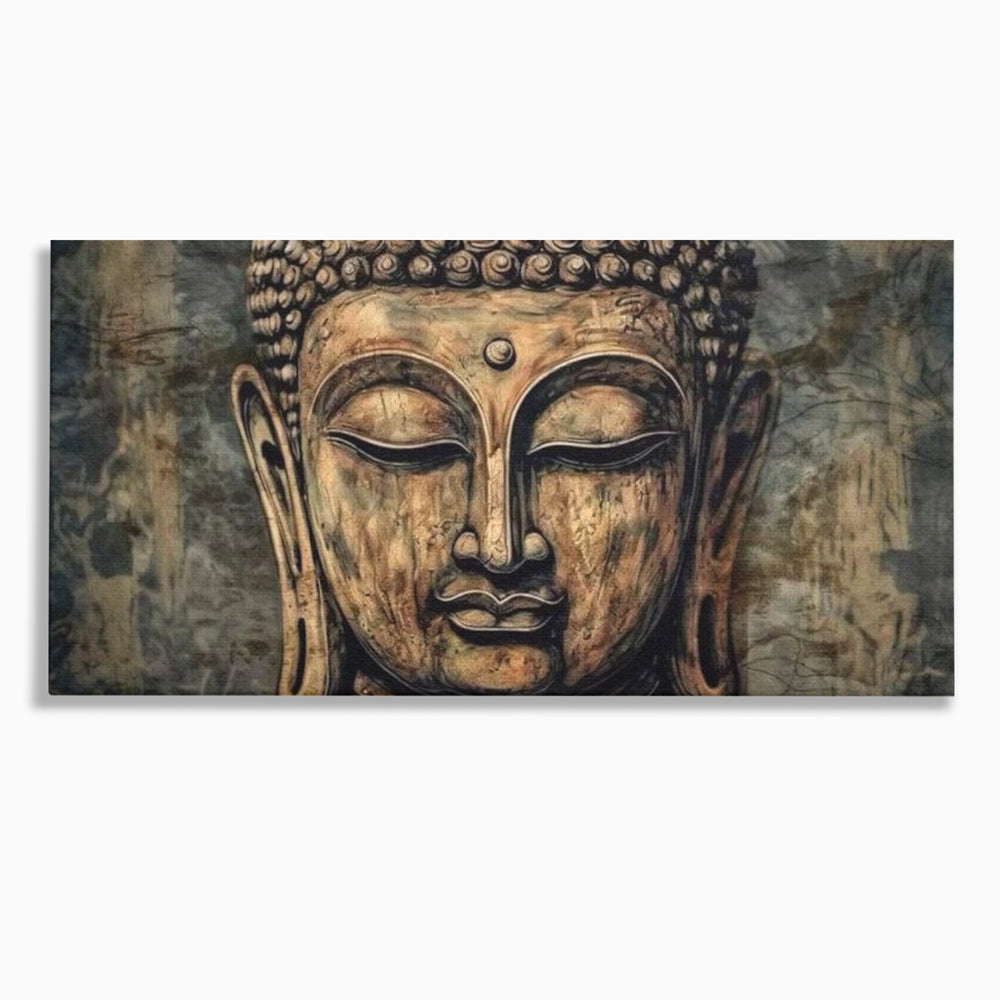 Tablou Canvas Premium LuxCanva® I142, Calm Interior, Buddha, Zen, Echilibru, Meditatie, Spiritualitate, Contemplare, Armonie, Traditie, Reflexie, Living, Dormitor