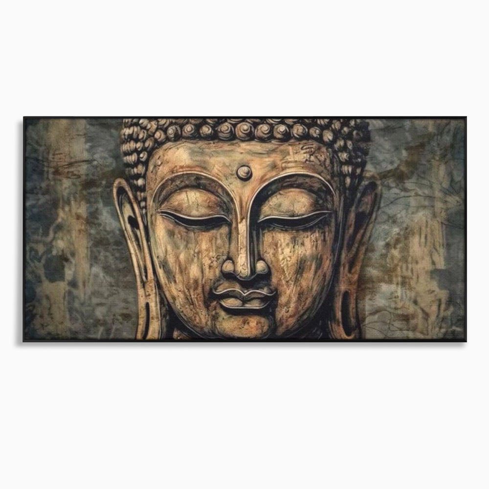 Tablou Canvas Premium LuxCanva® I142, Calm Interior, Buddha, Zen, Echilibru, Meditatie, Spiritualitate, Contemplare, Armonie, Traditie, Reflexie, Living, Dormitor