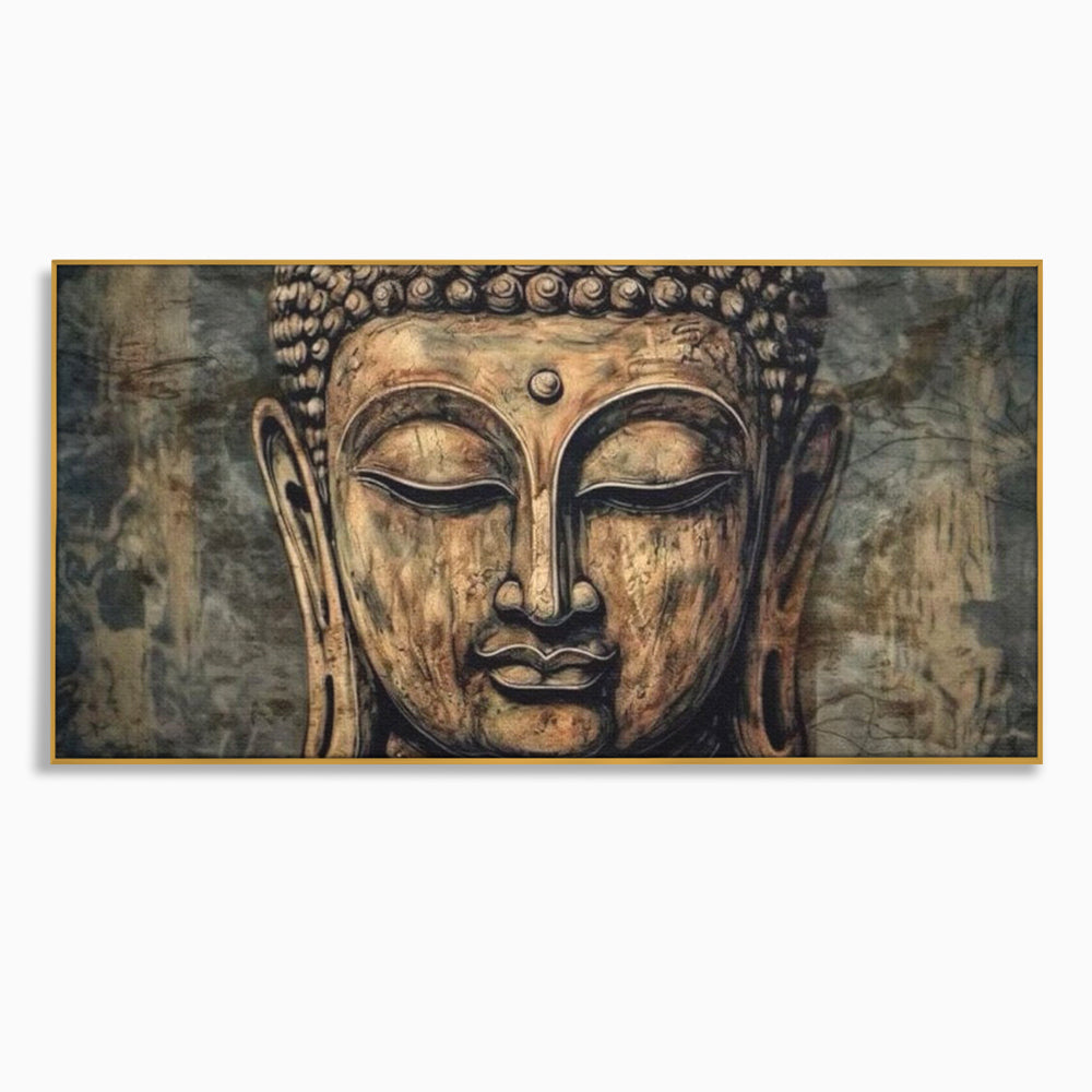 Tablou Canvas Premium LuxCanva® I142, Calm Interior, Buddha, Zen, Echilibru, Meditatie, Spiritualitate, Contemplare, Armonie, Traditie, Reflexie, Living, Dormitor