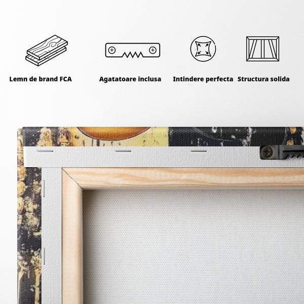 Tablou Canvas Premium LuxCanva® I149, Dualitate Sacra, Zen, Echilibru, Meditatie, Spiritualitate, Contemplare, Armonie, Reflexie, Buze Rosii, Eleganta, Living, Dormitor