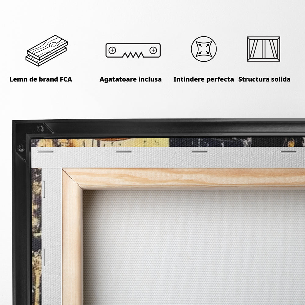 Tablou Canvas Premium LuxCanva® I149, Dualitate Sacra, Zen, Echilibru, Meditatie, Spiritualitate, Contemplare, Armonie, Reflexie, Buze Rosii, Eleganta, Living, Dormitor