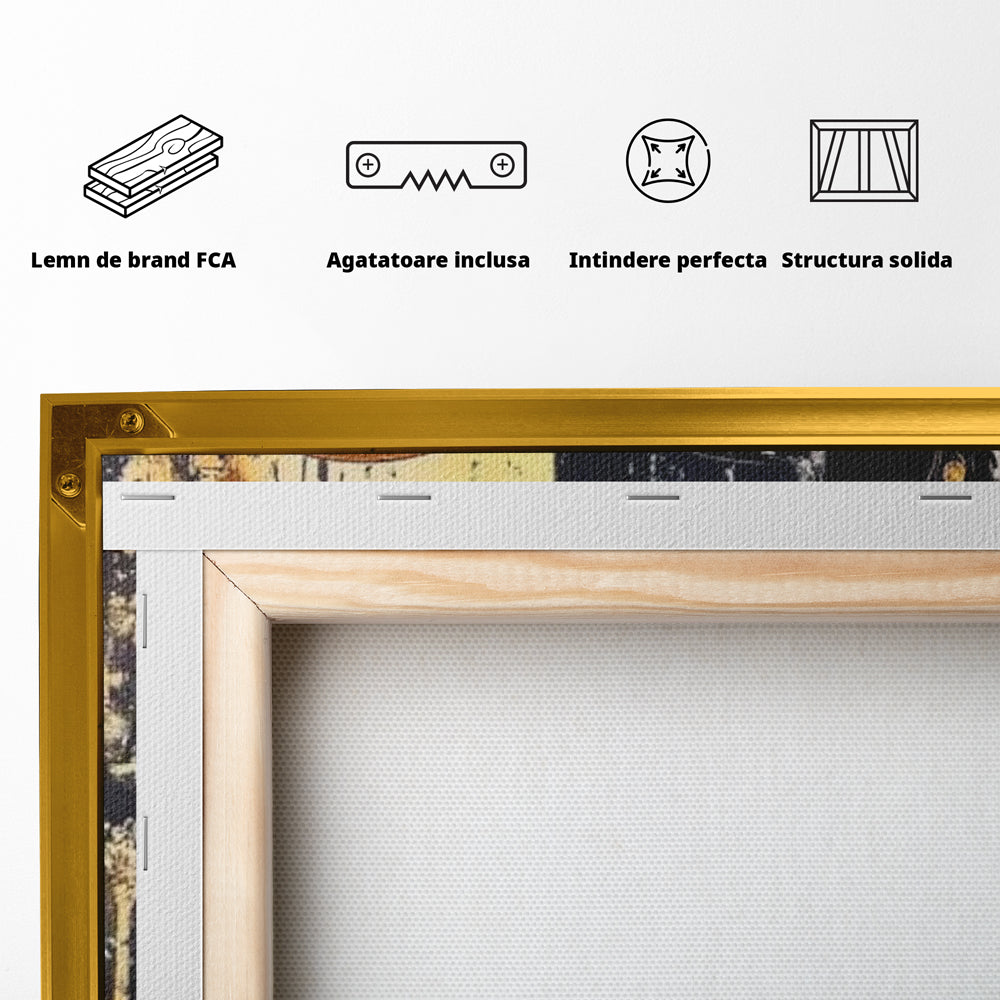 Tablou Canvas Premium LuxCanva® I149, Dualitate Sacra, Zen, Echilibru, Meditatie, Spiritualitate, Contemplare, Armonie, Reflexie, Buze Rosii, Eleganta, Living, Dormitor