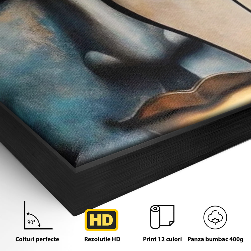 Leinwand Wandkunst Leinwand Wandkunst Premium LuxCanva® I150, Doppelte Essenz, Zen, Harmonie, Eleganz, Meditation, Balance, Spiritualität, Tiefe, weibliche Kraft, Wohnen, Schlafzimmer