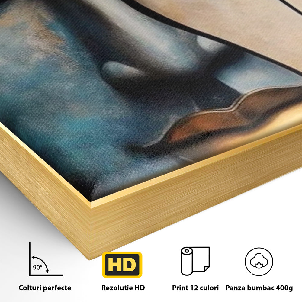 Leinwand Wandkunst Leinwand Wandkunst Premium LuxCanva® I150, Doppelte Essenz, Zen, Harmonie, Eleganz, Meditation, Balance, Spiritualität, Tiefe, weibliche Kraft, Wohnen, Schlafzimmer