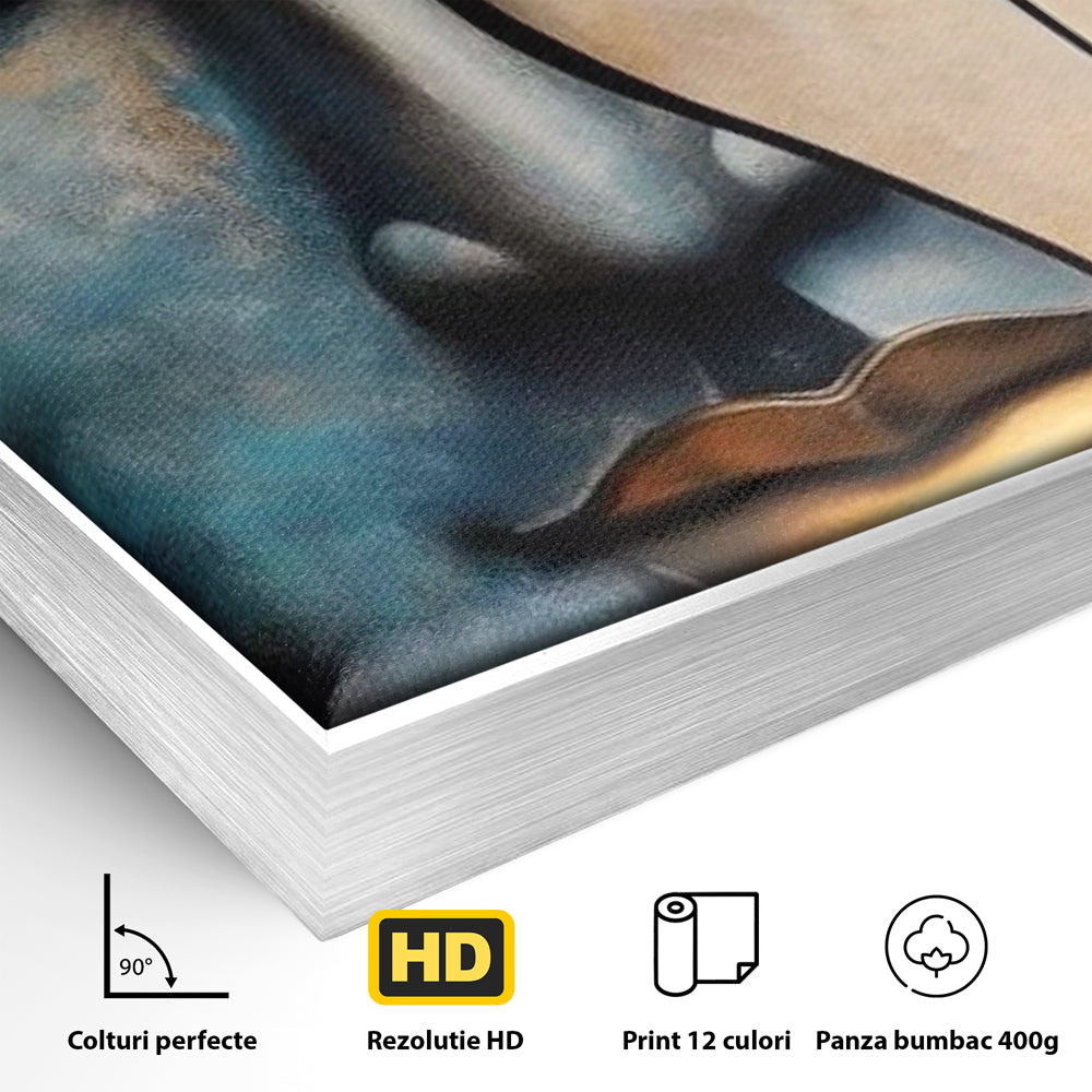 Leinwand Wandkunst Leinwand Wandkunst Premium LuxCanva® I150, Doppelte Essenz, Zen, Harmonie, Eleganz, Meditation, Balance, Spiritualität, Tiefe, weibliche Kraft, Wohnen, Schlafzimmer