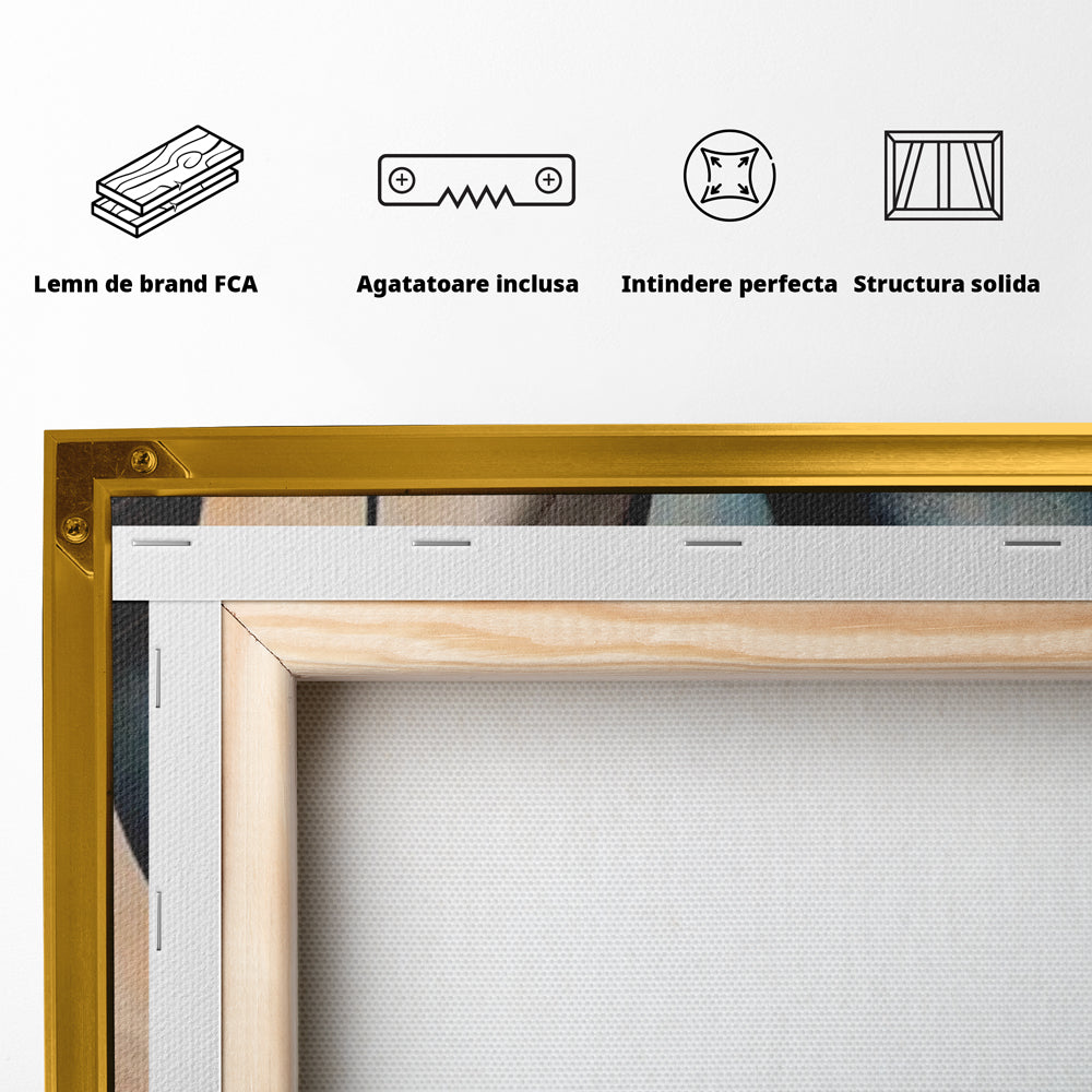 Leinwand Wandkunst Leinwand Wandkunst Premium LuxCanva® I150, Doppelte Essenz, Zen, Harmonie, Eleganz, Meditation, Balance, Spiritualität, Tiefe, weibliche Kraft, Wohnen, Schlafzimmer