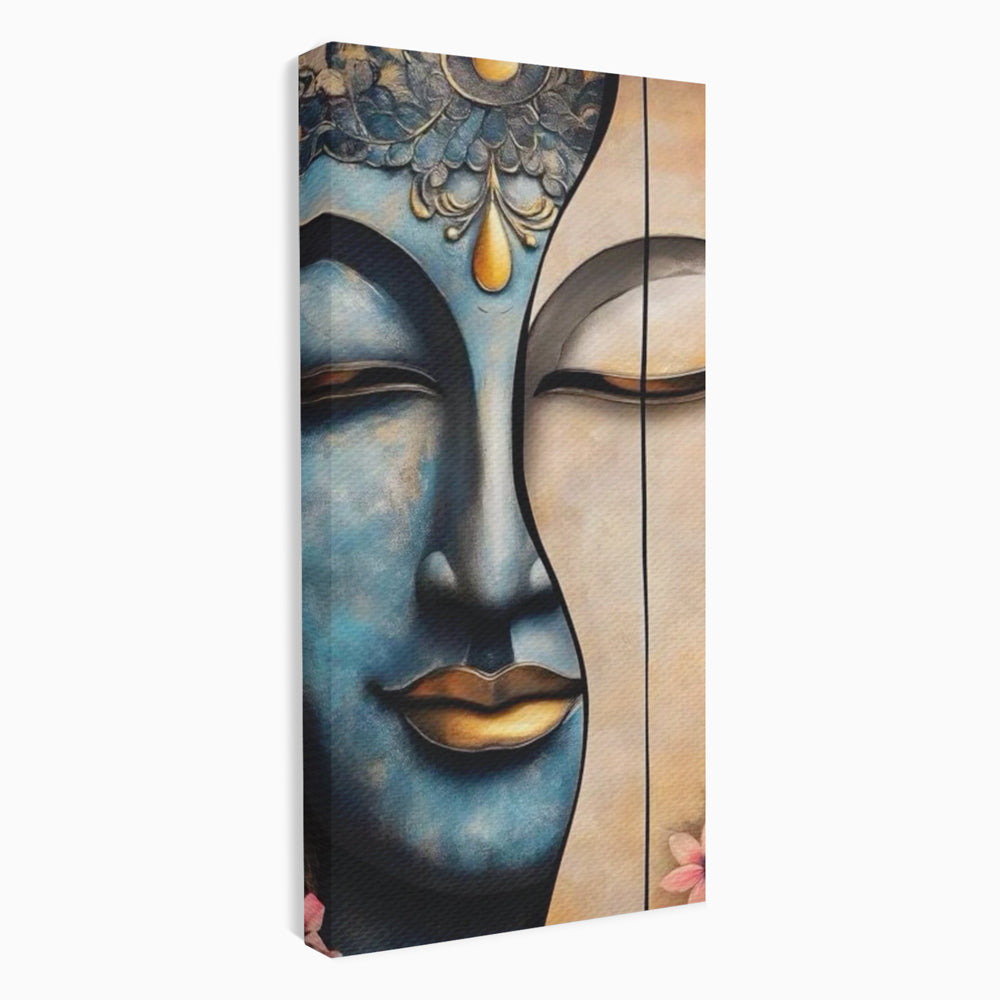 Leinwand Wandkunst Leinwand Wandkunst Premium LuxCanva® I150, Doppelte Essenz, Zen, Harmonie, Eleganz, Meditation, Balance, Spiritualität, Tiefe, weibliche Kraft, Wohnen, Schlafzimmer