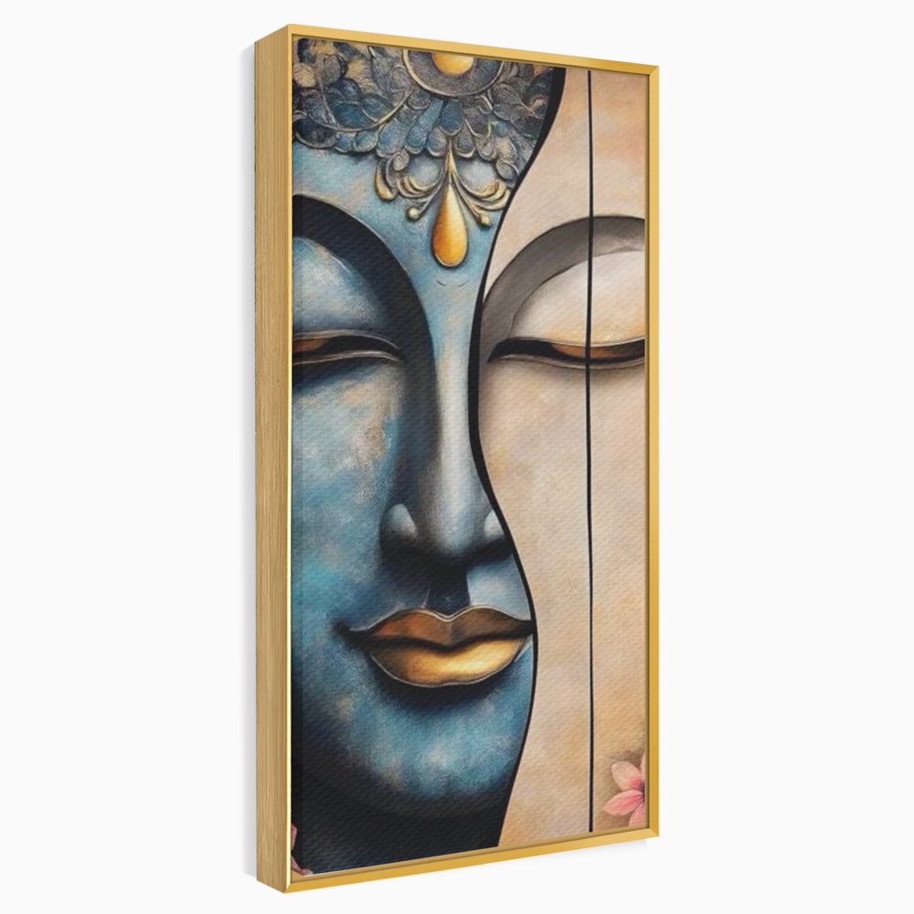 Leinwand Wandkunst Leinwand Wandkunst Premium LuxCanva® I150, Doppelte Essenz, Zen, Harmonie, Eleganz, Meditation, Balance, Spiritualität, Tiefe, weibliche Kraft, Wohnen, Schlafzimmer
