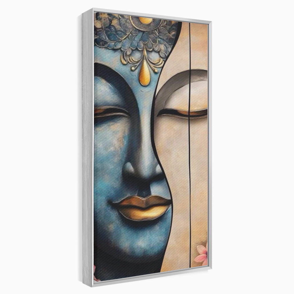 Leinwand Wandkunst Leinwand Wandkunst Premium LuxCanva® I150, Doppelte Essenz, Zen, Harmonie, Eleganz, Meditation, Balance, Spiritualität, Tiefe, weibliche Kraft, Wohnen, Schlafzimmer