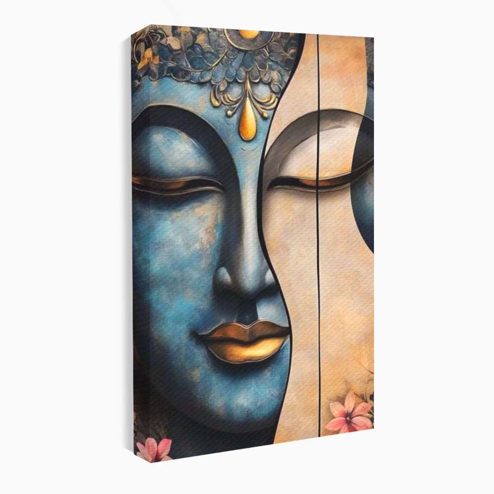 Leinwand Wandkunst Leinwand Wandkunst Premium LuxCanva® I150, Doppelte Essenz, Zen, Harmonie, Eleganz, Meditation, Balance, Spiritualität, Tiefe, weibliche Kraft, Wohnen, Schlafzimmer