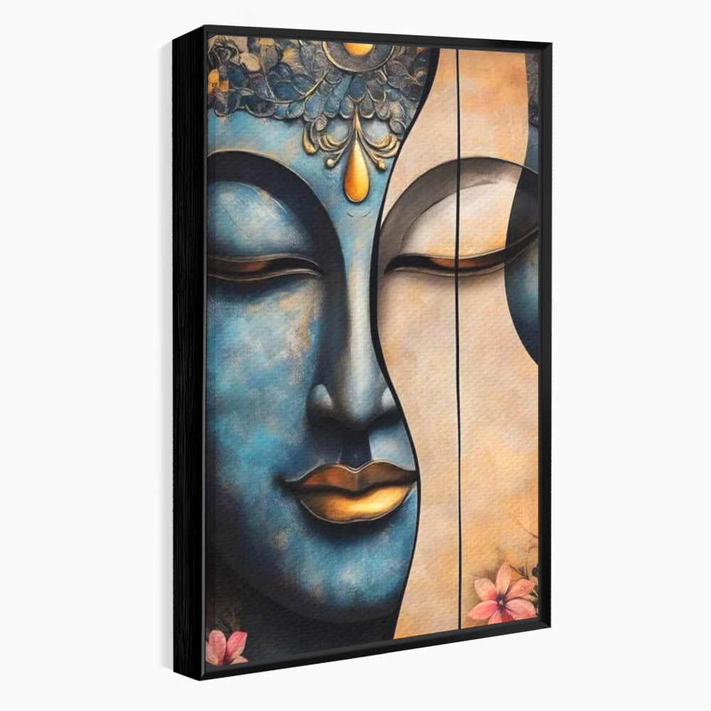 Leinwand Wandkunst Leinwand Wandkunst Premium LuxCanva® I150, Doppelte Essenz, Zen, Harmonie, Eleganz, Meditation, Balance, Spiritualität, Tiefe, weibliche Kraft, Wohnen, Schlafzimmer