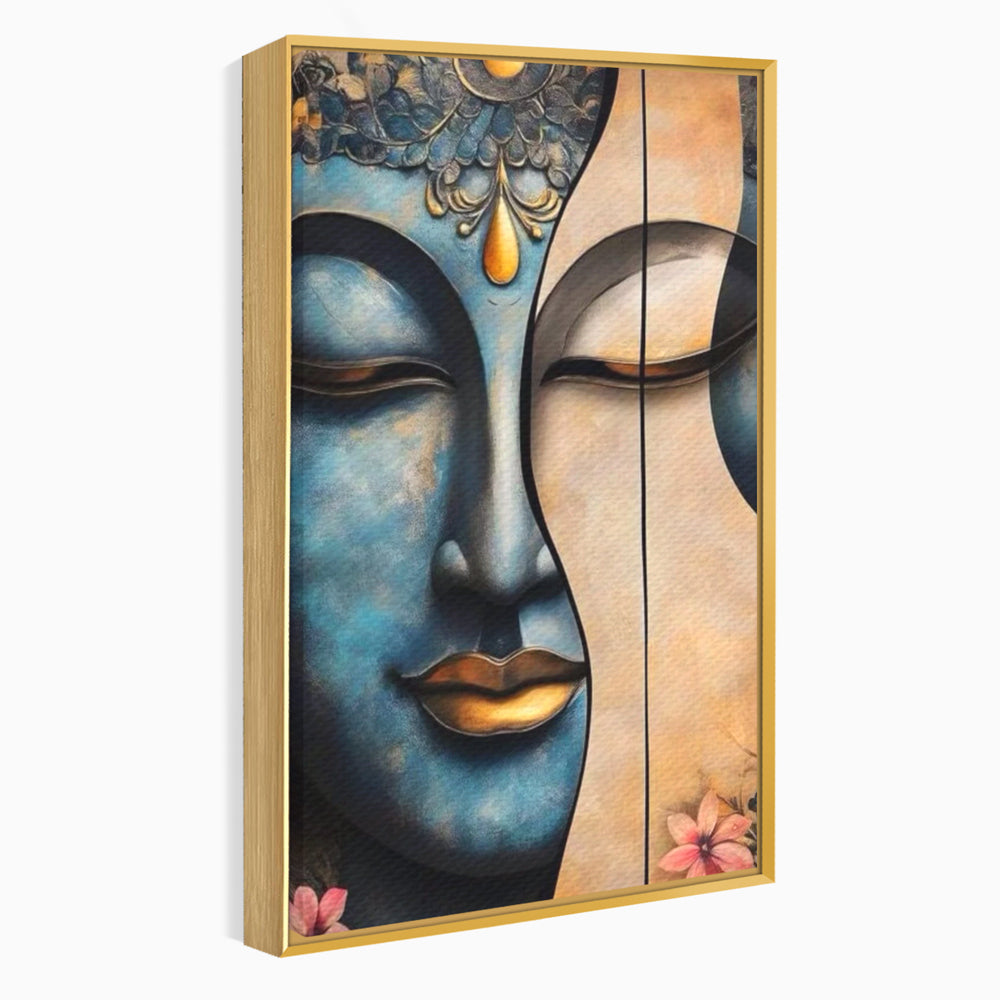 Leinwand Wandkunst Leinwand Wandkunst Premium LuxCanva® I150, Doppelte Essenz, Zen, Harmonie, Eleganz, Meditation, Balance, Spiritualität, Tiefe, weibliche Kraft, Wohnen, Schlafzimmer