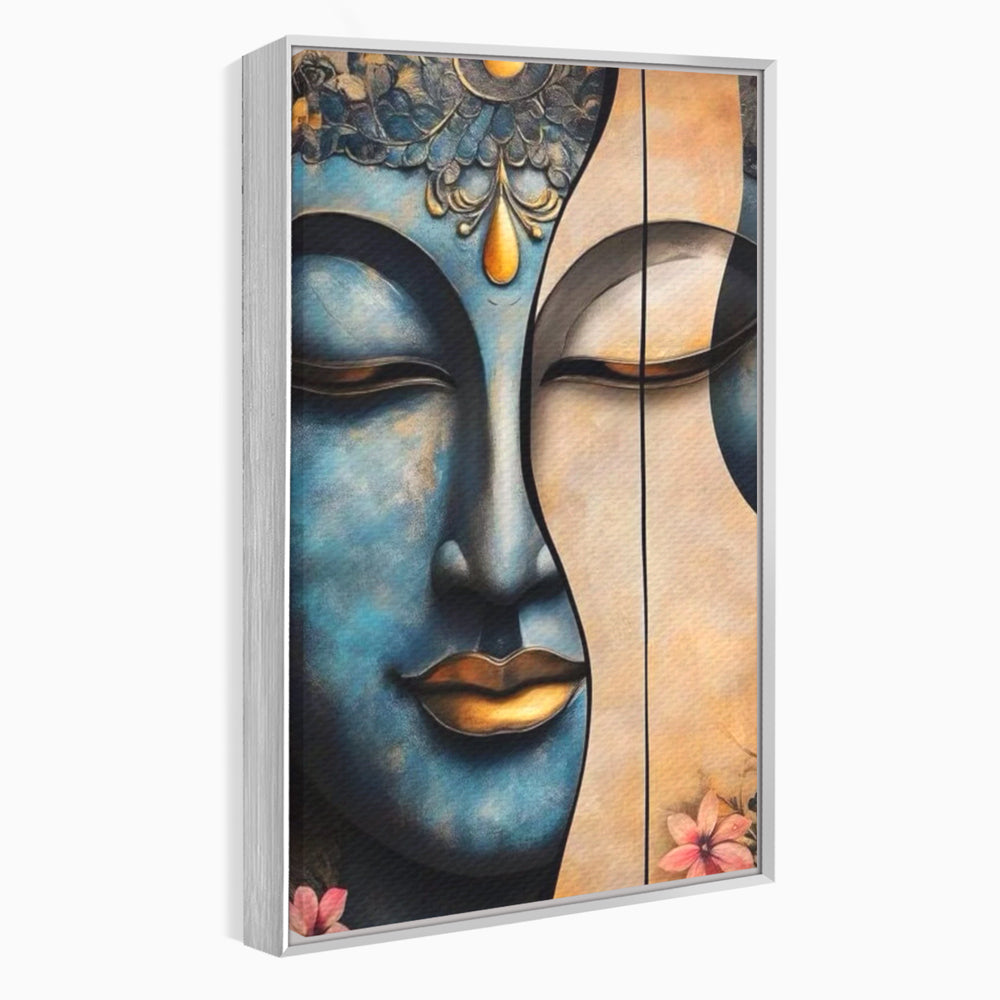 Leinwand Wandkunst Leinwand Wandkunst Premium LuxCanva® I150, Doppelte Essenz, Zen, Harmonie, Eleganz, Meditation, Balance, Spiritualität, Tiefe, weibliche Kraft, Wohnen, Schlafzimmer