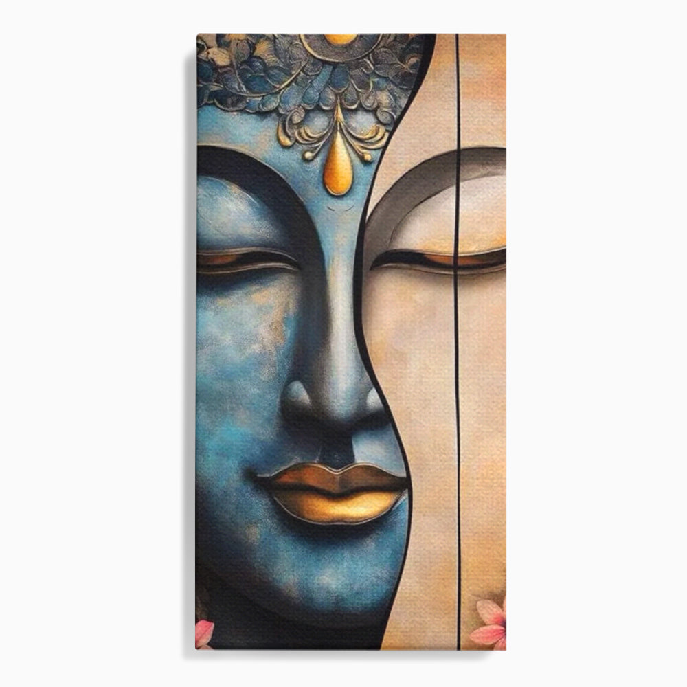 Leinwand Wandkunst Leinwand Wandkunst Premium LuxCanva® I150, Doppelte Essenz, Zen, Harmonie, Eleganz, Meditation, Balance, Spiritualität, Tiefe, weibliche Kraft, Wohnen, Schlafzimmer