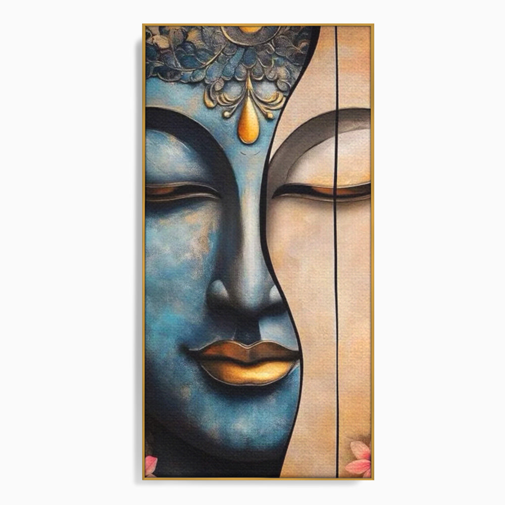 Leinwand Wandkunst Leinwand Wandkunst Premium LuxCanva® I150, Doppelte Essenz, Zen, Harmonie, Eleganz, Meditation, Balance, Spiritualität, Tiefe, weibliche Kraft, Wohnen, Schlafzimmer